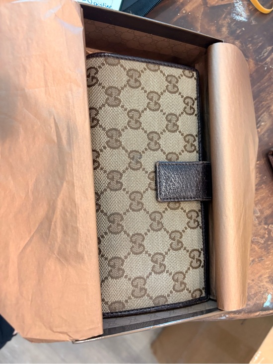 Gucci Accessories - Gucci Brown GG Canvas Bifold Wallet some wear. With COA